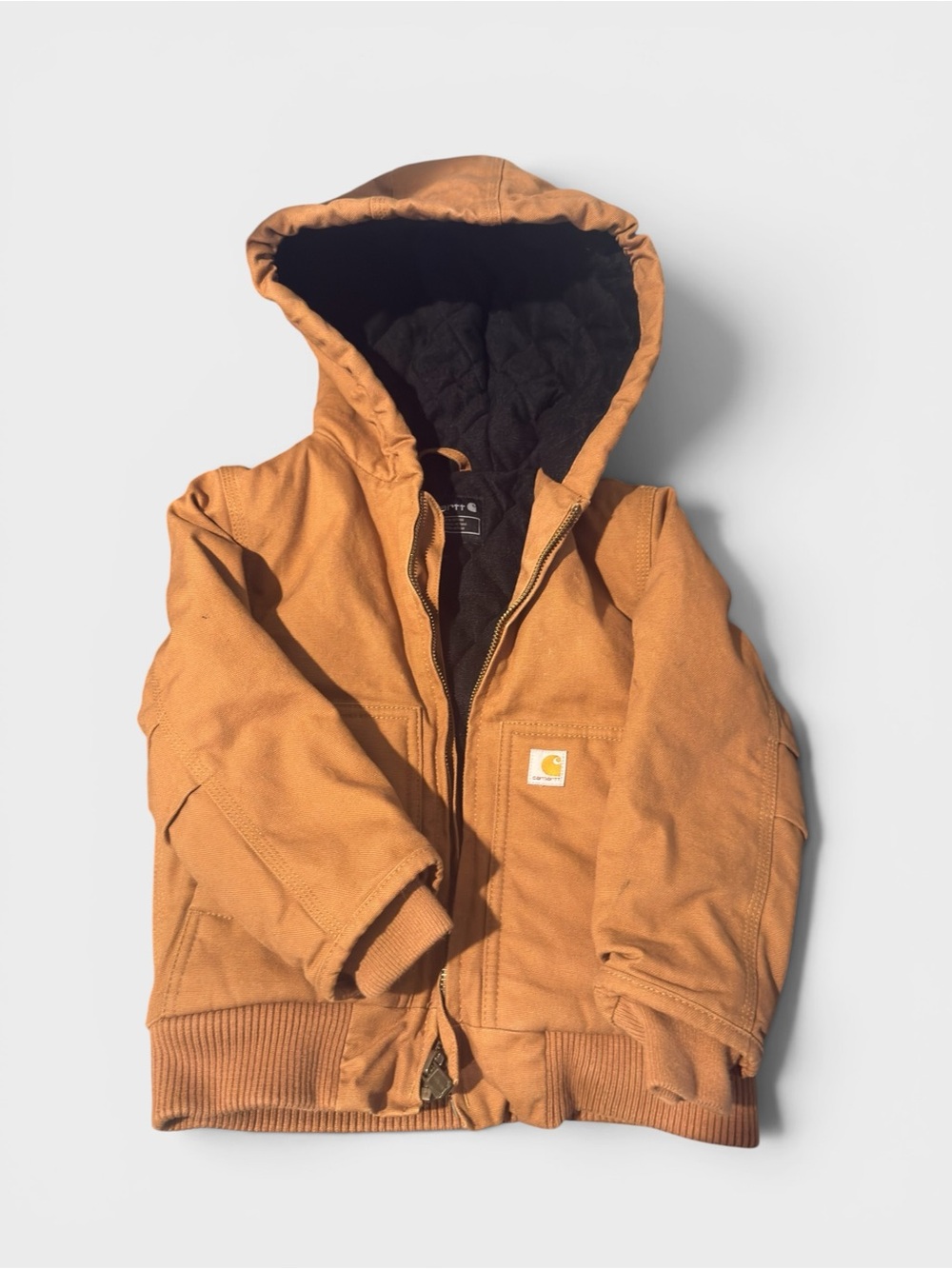 Carhartt Kids Brown Hooded Work Jacket